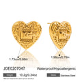 Embossed heart stud earrings dimensions