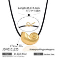 Gold tone shell necklace length and clasp diagram