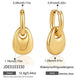 Gold tone pebble drop dimensions and material reference