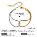 Two-Tone Wave Stainless Steel Link Bracelet — product reference