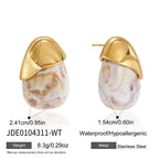 White marbled resin stud measurement chart