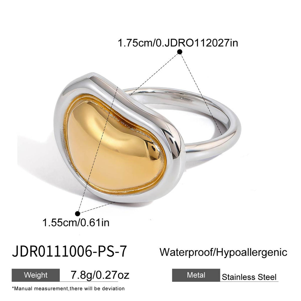Two-Tone Sculptural Stainless Steel Ring Collection variant reference