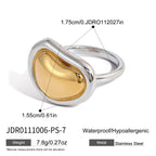Two-Tone Sculptural Stainless Steel Ring Collection variant reference