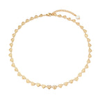 front product view of repeating open heart necklace