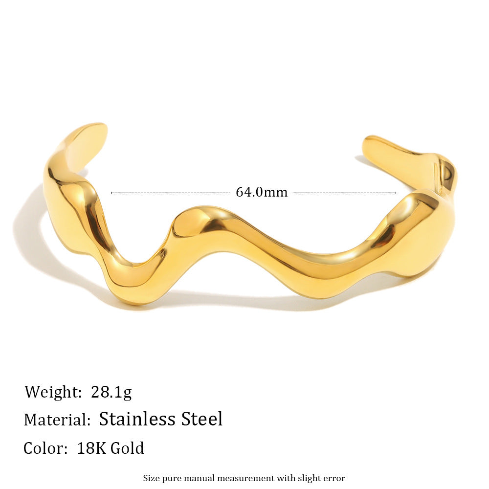 wave open cuff dimensions with 64 mm width and 28.1 g listed weight