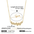 Cluster necklace length and lobster clasp diagram