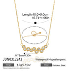 Cluster necklace length and lobster clasp diagram
