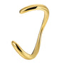 alternate angle of gold plated wave bangle
