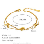 Dolphin bracelet dimensions and stainless steel material detail