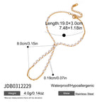 Hand chain measurement diagram and stone detail