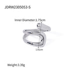 Polished loop open ring dimensions