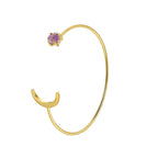 isolated asymmetrical crescent cuff bracelet on white