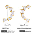 Zirconia arc earring dimensions and stainless steel reference