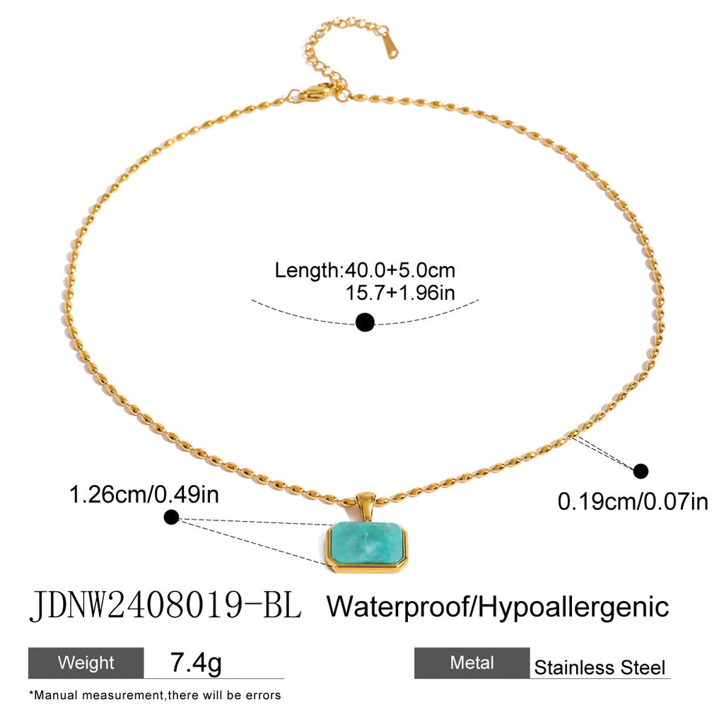 Gold-Tone Stainless Steel Heart Necklace Collection — finish detail