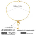 Stainless steel fish charm collar measurement image