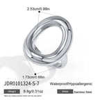 Steel color oval ring measurement diagram