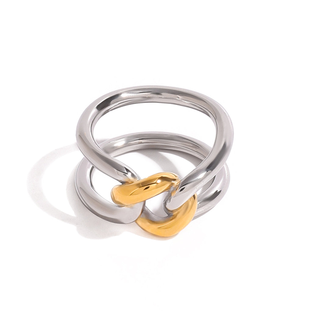 Isolated stainless steel double-band ring