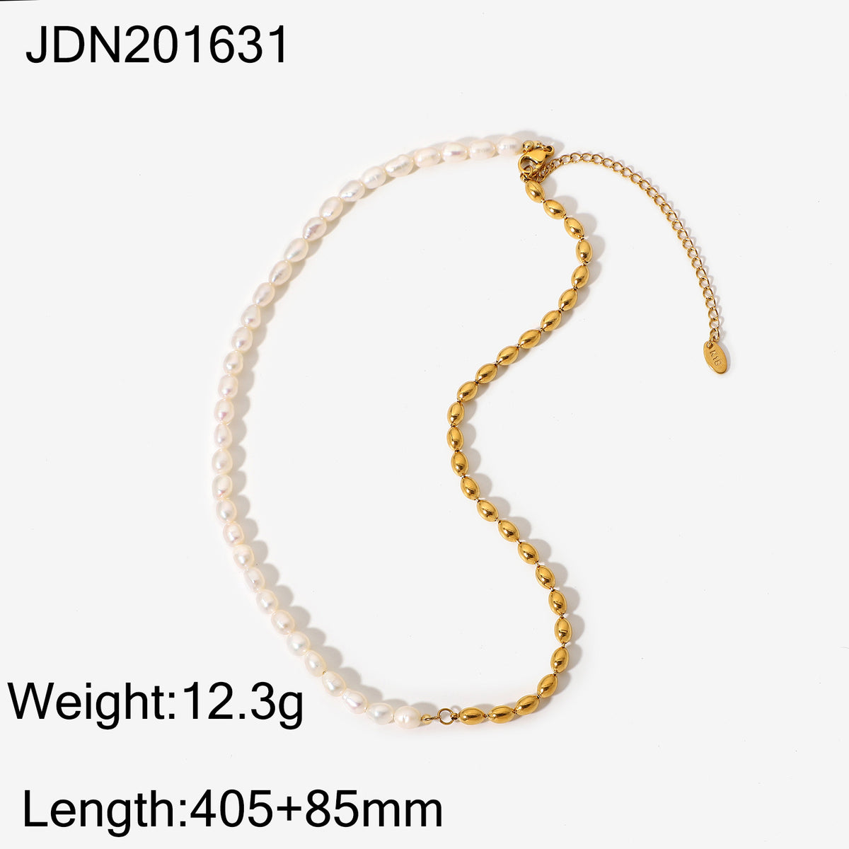 Bead necklace length and extension measurements