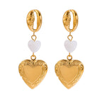 Gold-Tone Heart Stainless Steel Earring Collection — wholesale view 4