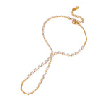 Complete stainless steel hand chain on white