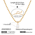 Pear-drop bead chain necklace measurements