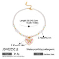 Gold-Tone Butterfly Heart Stainless Steel Necklace Collection – detail view