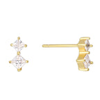 isolated front and side view of graduated square stone studs