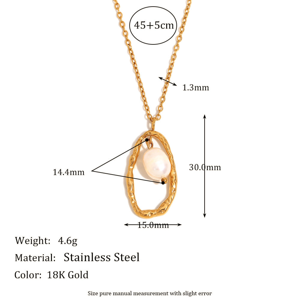 hammered oval pendant dimensions with 45 plus 5 cm chain and 4.6 g listed weight