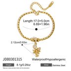 Lobster charm bracelet on rectangular-link chain