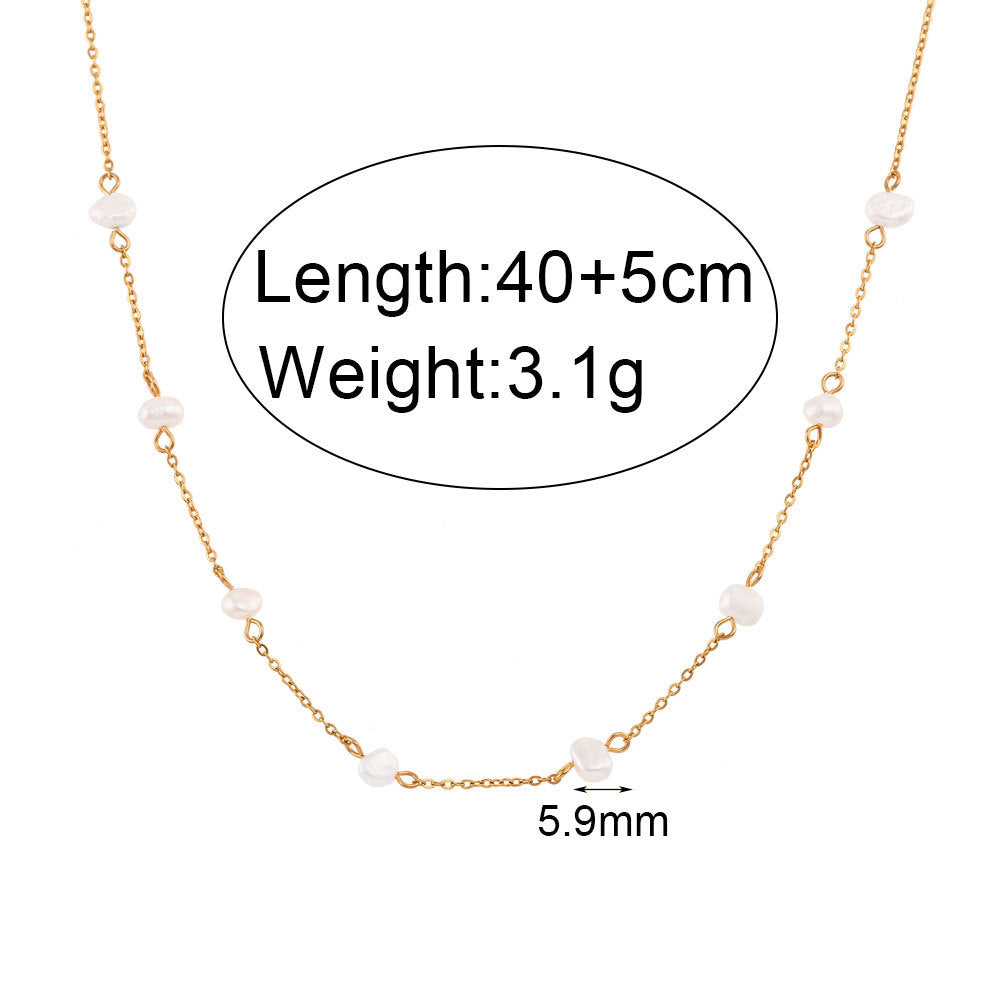 Matching pearl necklace with 40 cm plus extension measurement