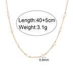 Matching pearl necklace with 40 cm plus extension measurement