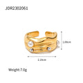 Wavy ring showing face height and overall dimensions