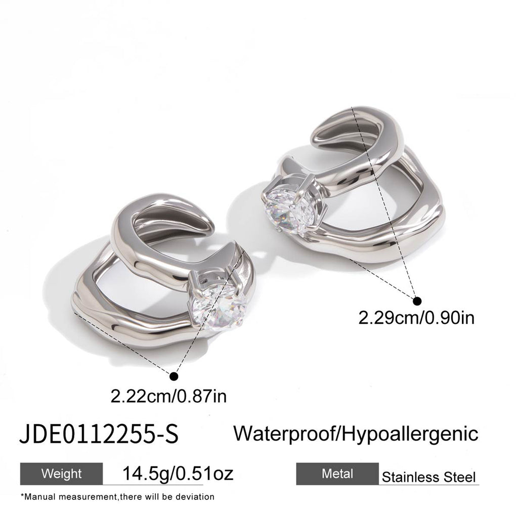 Steel color cuff loop and size detail