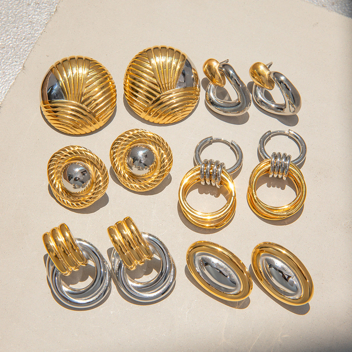 Mixed-Style Stainless Steel Jewelry Collection close-up product view