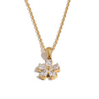 Gold plated flower pendant with tapered bail