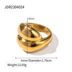 Wholesale Gold-Tone Stainless Steel Sculptural Open Ring Collection - option overview