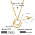 Stainless steel circle necklace length and clasp diagram