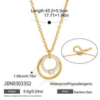 Stainless steel circle necklace length and clasp diagram