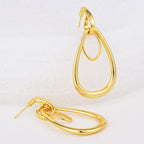 nested open teardrop earrings shown upright and lying flat