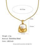botanical pendant dimensions and 45 plus 5 cm chain length
