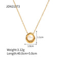 Pendant necklace with dimension, chain length and weight labels