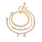 Chain bracelets arranged in a circle