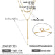 Stainless steel layered lariat length and clasp diagram