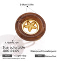 Adjustable starfish ring with front diameter diagram