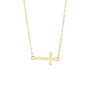 isolated front view of stone-free 925 silver cross necklace