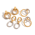 Stainless Steel Geometric Drop Earring Collection – product view 4