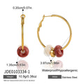 Burgundy and white bead hoop front and side dimensions