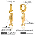 Fish charm and hoop component dimension diagram