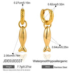 Fish charm and hoop component dimension diagram