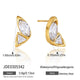 Marquise and triangle zirconia studs with dimensions